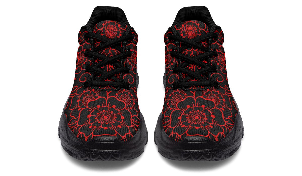 Chunkysneakers-RedMehndiFlowerPattern-YWV-56751-Chunkysneakers-Blk-STR4-YWV.jpg